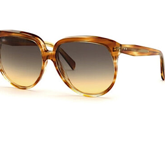Celine CL40048I CL/40048/I 56B Light Brown Horn Fashion Square Sunglasses 62mm main image 6